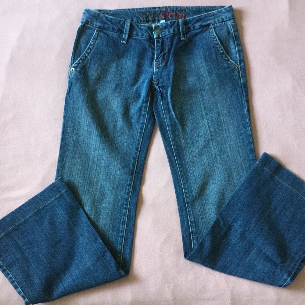 Fox Denim low rise flare jeans